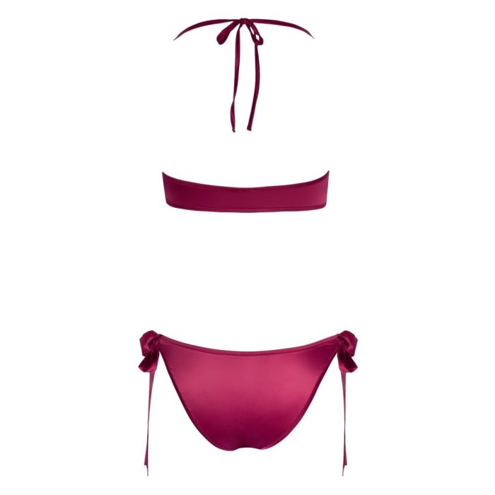 Cottelli Tie Up Bra And Briefs Set Red - Image 4