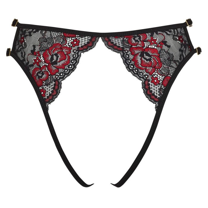 Cottelli Adjustable Lacey Crotchless Brief - Image 2