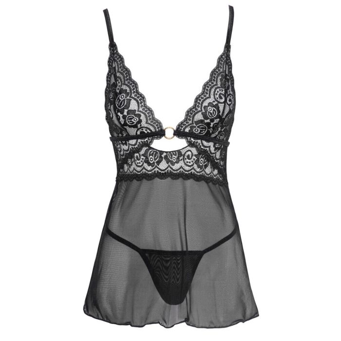 Cottelli Backless Babydoll With Thong - Image 3