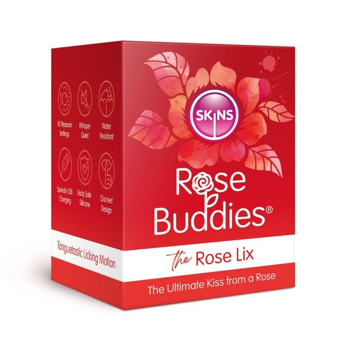 Skins Rose Buddies The Rose Flix Clitoral Massager Red - Image 3